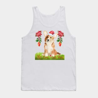 HERE COMES SANTA PAWS - MERRY CORGMAS - CORGI CHRISTMAS DESIGN Tank Top